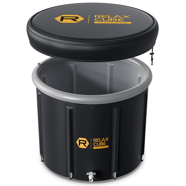 RelaxCube Ice Bath Tub for Athletes, Multiple Layered Portable Ice Bath Tub for Recovery and Cold Water Therapy-116 Gal Capacity